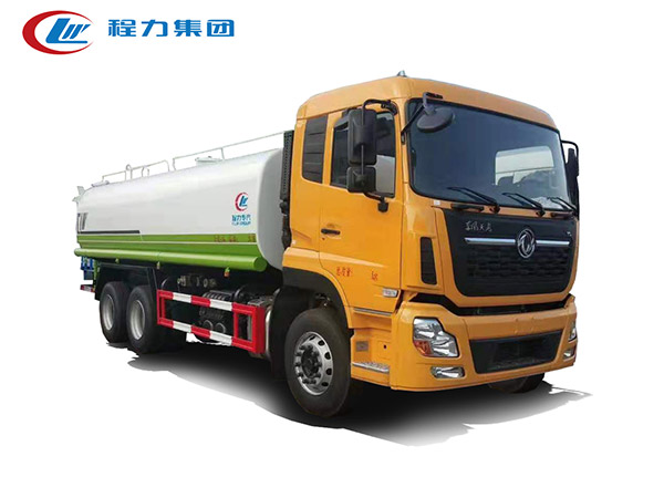 國六東風天龍后雙橋灑水車